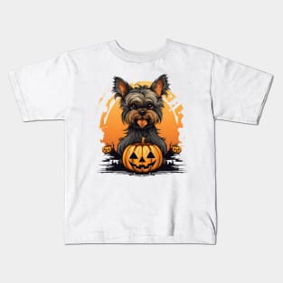 Halloween Yorkshire Terrier Dog #3 Kids T-Shirt